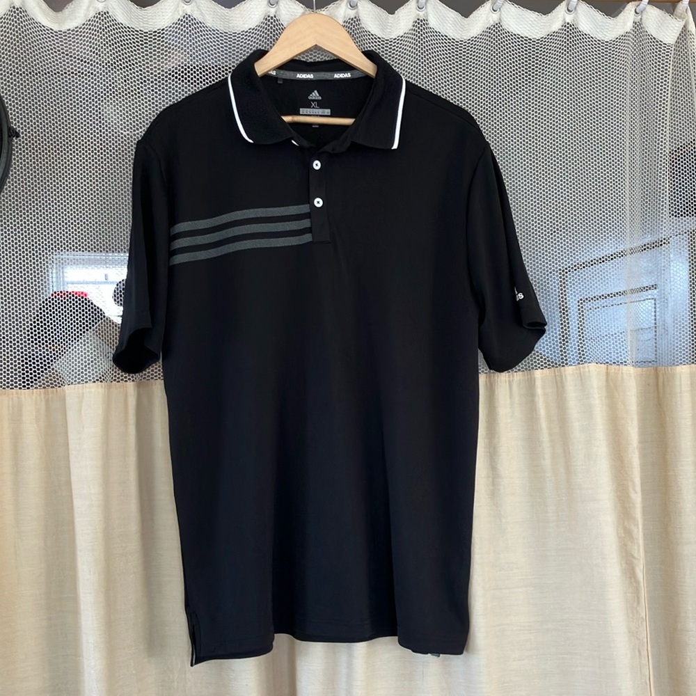 Adidas Men's Black Polo golf shirt